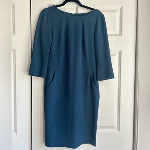 MM LAFLEUR BLUE MIDI DRESS-6